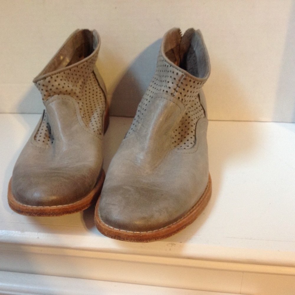 Johnston & Murphy Gray Leather Bootie Boots Ankle